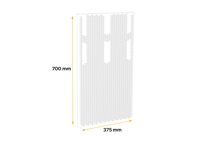 Protection garde-boue DOMAR DK5110 pour remorques et semi-remorques, 375×700 mm