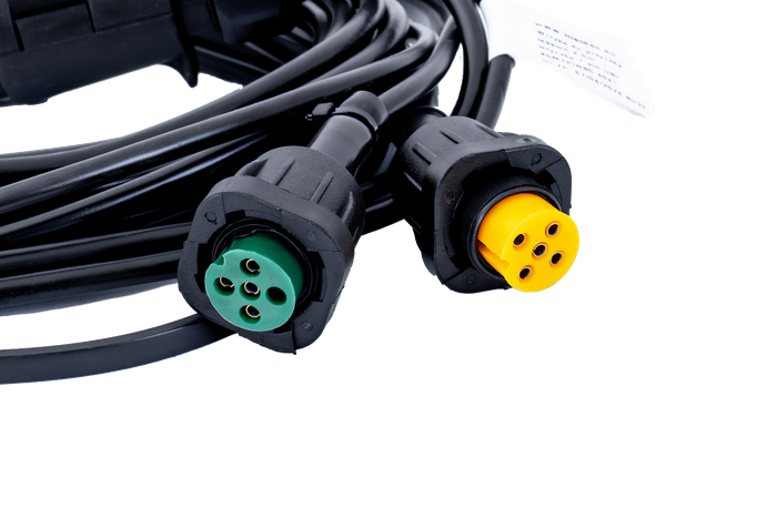MANTES elektrische installatie aanhangwagen kabelboom 4,5 m 7-pins stekker bajonet 2x5-pins