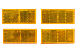 Lot: catadioptres autocollants orange pour remorques