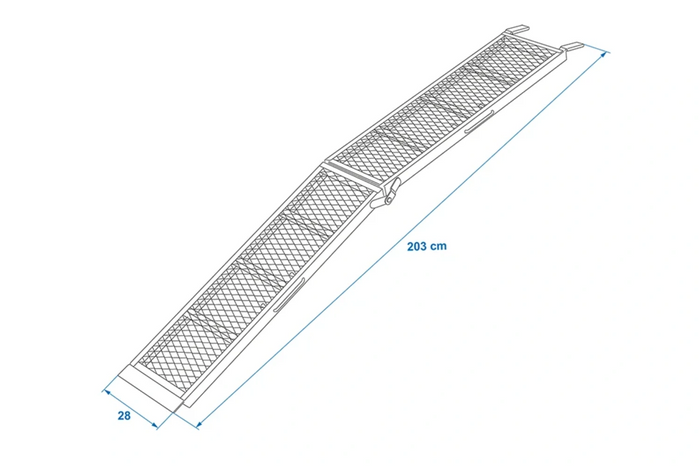 Rampes pliables ProPlus 390094 en acier pour remorques, 203 cm, 680 kg, lot de 2