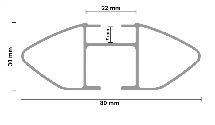 Barres de toit en aluminium G3 Pacific Aero 64.210-68.109