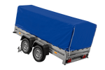 REMORQUE DE JARDIN UNITRAILER 264/2 KIPP AVEC ROUE DE SUPPORT, CHÂSSIS H-800 ET BACHE BLEUE