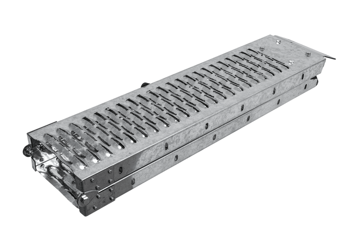 UNITRAILER ALR004B opklapbare stalen oprijplaten voor trailers, 190 cm, 400 kg, set van 2