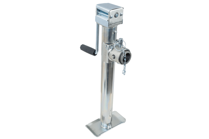 Support de manivelle extensible UNITRAILER TJ5002 pour remorque plateau 1300 kg, 560-940 mm