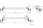KNOTT VG7-L ongeremde as voor 750kg aanhanger van UNITRAILER 1260mm 1560mm 4x100