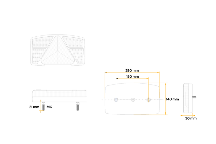 ASPÖCK 41-131 Feu arrière LED, 7 fonctions, droit