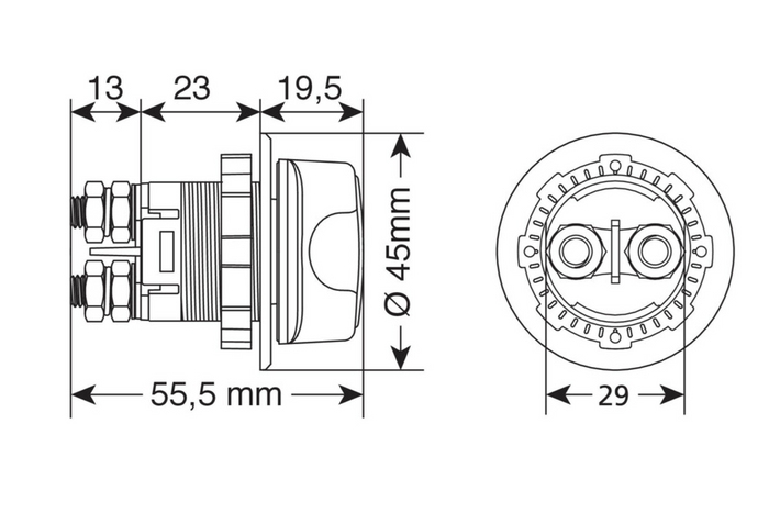 Disjoncteur, coupe-batterie 12-32V LAMPE Ext-11