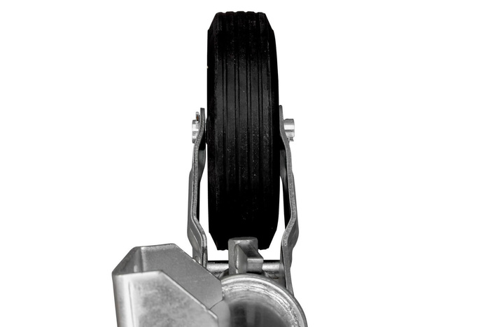 Roue jockey automatique UNITRAILER avec poignée 250 kg, 60 mm, 785-955 mm