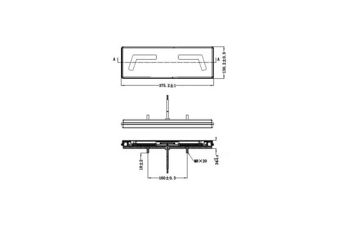 Feu arrière LED KAMAR L1828, 6 fonctions, gauche