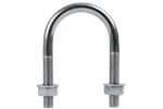 Ronde klem M10 met moeren en ringen 49/92