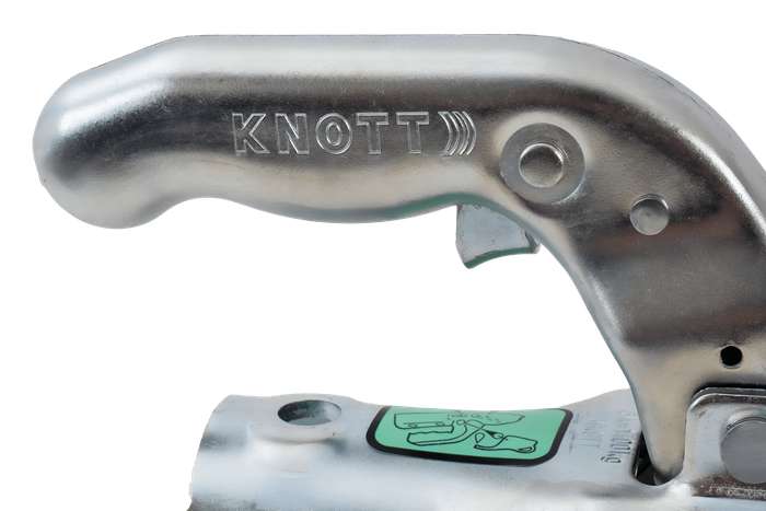 Attelage à boule KNOTT KK14-B pour remorque de 1400kg avec timon tubulaire de 45mm