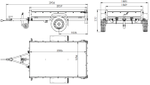 Lichte aanhanger 200x125 UNITRAILER GARDEN 201 KIPP met BIS-zijwanden en aluminium afdekking