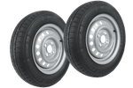 Jeu de deux roues pour remorques UNITRAILER / TEMARED / PATRICK REMORQUES / ERDE PNEU KENDA 145/80 R13 78N STARCO JANTES 4Jx13"H2 4x100 ET:30