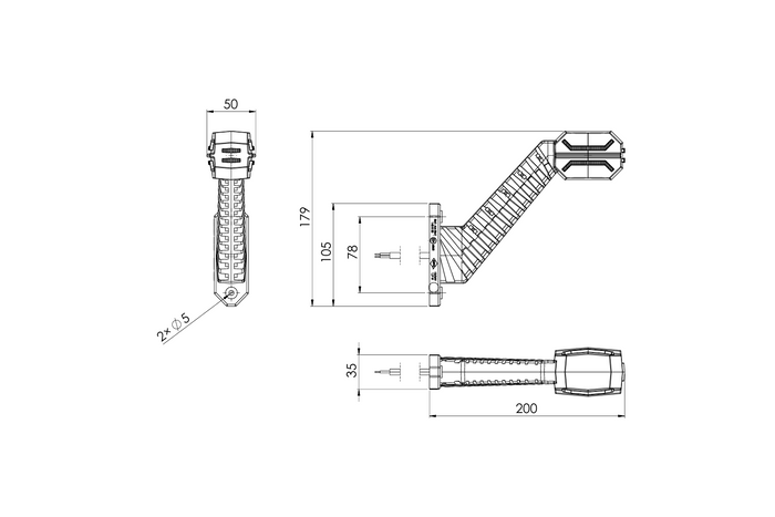 Feu de gabarit latéral LED HORPOL DRAGON LD 2994, gauche