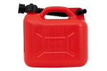 Bidon en plastique HERMON de 5 L avec entonnoir, rouge