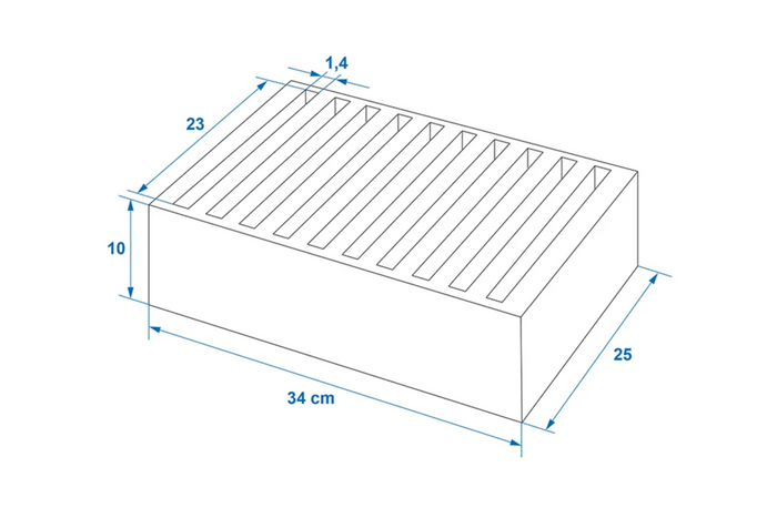 Organisateur d'assiettes en mousse pour camping-car  ProPlus 761472PMV01 pour 10 assiettes.
