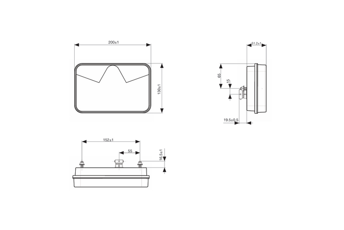 ASPÖCK MULTILED V achterlichtbajonet 8-pins 5 functies rechts