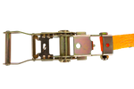 Set van vier UNITRAILER 2m/25mm/1t oranje transportbanden met spaninrichting