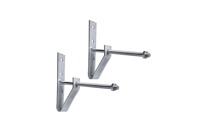 Set van twee ProPlus 390050 wielhangers/bandenrekken voor wandmontage.