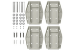 Ensemble de quatre supports pour stabilisateurs de remorque ProPlus 361519 avec ressort 20,5 x 27,5 cm