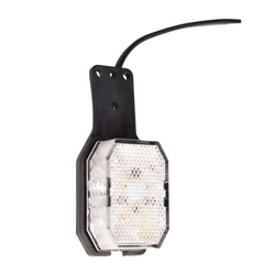 Feu de position droit à LED ASPÖCK FLEXIPOINT avec support, blanc/rouge