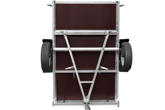 Remorque de voiture 200x125 UNITRAILER GARDEN 201 KIPP avec châssis H-0 et bâche grise