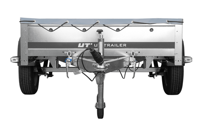 Remorque sur ressorts 200x125 UNITRAILER GARDEN 201/R KIPP avec châssis H-0 et bâche grise