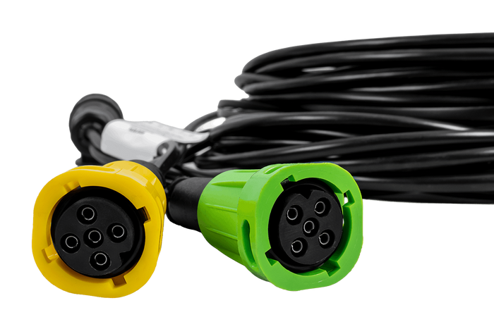 Faisceau électrique MANTES pour remorque de bateau, 9,5 m, prise 13 broches, baïonnettes 2 x 5 broches