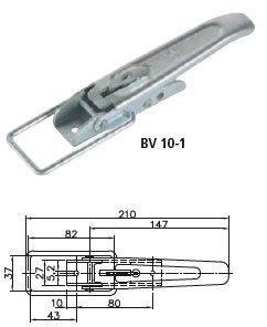Attelage latéral avec fermoir, WINTERHOFF BV 10-1 + BVG 10-B fermeture latérale complète remorque