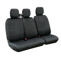 Set autostoelhoezen LAMPA Dido-2, grijs, voor bussen en bestelwagens.