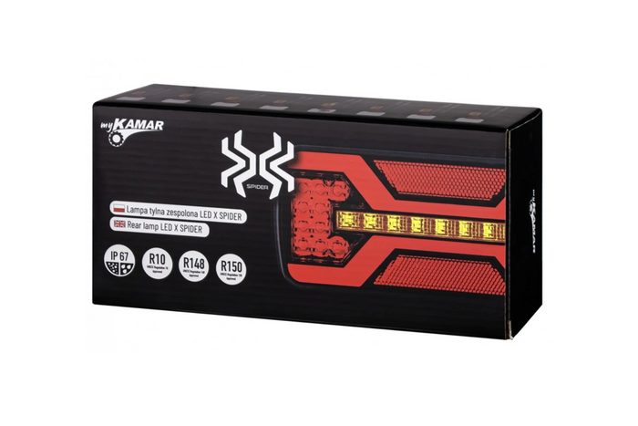 KAMAR X-SPIDER L2430+L2431 achterlichten met bajonetaansluiting 5-pins, 7 functies links en rechts