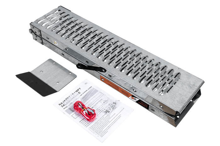 Rampes pliables UNITRAIER ALR004B en acier pour remorques, 190 cm, 400 kg, lot de 2