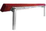 UNITRAILER platte zijsteun, lengte 200cm, hoogte 30cm, voor boottrailer