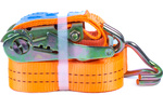 Set van vier UNITRAILER 4m/35mm/2t oranje transportbanden met spaninrichting