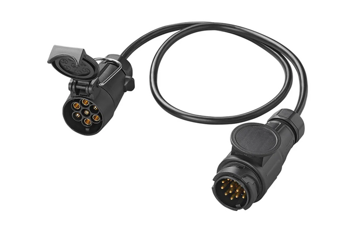 Câble adaptateur ProPlus pour prise d'attelage de remorque 13/7 broches 80 cm