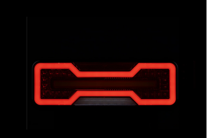 Feux arrière dynamiques LED néon TruckLED L1871+L1872, câble de 0,35 m, 6 fonctions, gauche + droite