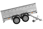 Remorque à deux essieux 264x150 UNITRAILER GARDEN 265/2 KIPP avec ridelles BIS, châssis H-0 et bâche grise