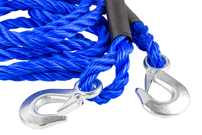 Corde de remorquage avec crochets LAMPA 4 m/18 mm/5 t bleue