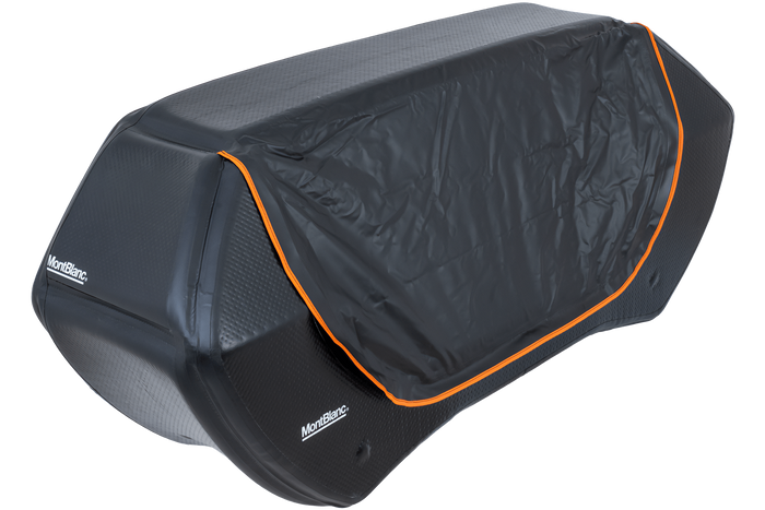 Bagagebox voor Mont Blanc Senja fietsendragers die op de trekhaak worden gemonteerd