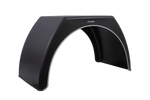 Dubbel spatbord voor aanhanger 15-16" DOMAR DK3120 platte wielkast 1000/510mm met witte velg