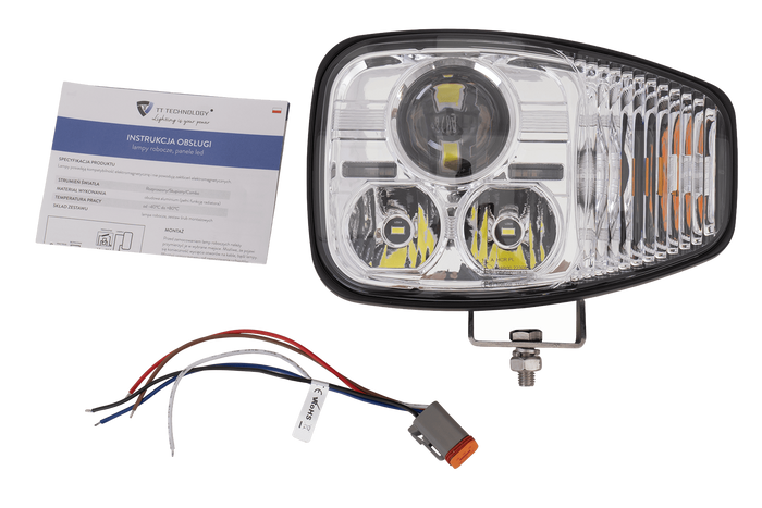 TT Technology TT.16610-L+TT.16610-P LED-koplampen met 3 functies, 21 LED's, 4450 lumen links en rechts, geschikt voor JCB/Cat/Manitou/Volvo/Terex
