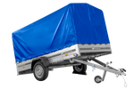 Remorque à essieu 264x150 UNITRAILER GARDEN 265 KIPP avec arceau H-1100 et bâche bleue