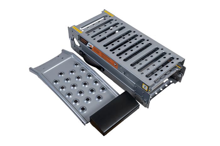 Rampes pliables UNITRAILER ALR005 en acier pour remorques, 200 cm, 500 kg, lot de 2
