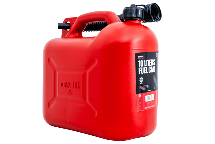 Bidon plastique HERMON 10L avec entonnoir, rouge