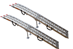 Rampes pliables UNITRAILER ALR003 en aluminium pour remorques, 221 cm, 680 kg, avec sangle et support, lot de 2